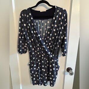 3/4 Sleeve polka dot romper